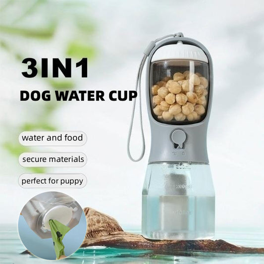 Dog Water Cup Drinking Food Garbage Bag Three-in-one Portable Small Multi-functional Pet Cups Pets Supplies - Horizon Good