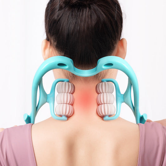 Multifunctional Manual Six-wheel Neck Massager Massage Relieve Roller Massage Tool - Horizon Good
