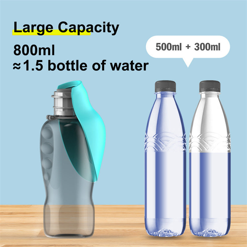 800ml Dogs Water Bottle Portable High Capacity Leakproof Pet Foldable Drinking Bowl Golden Retriever Outdoor Walking Supplies Pet Products - Horizon Good