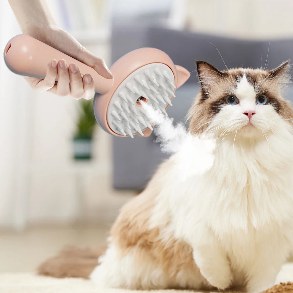 Hair Cleaning Brush With Mist Multifunctional Cat Grooming Brush Rechargeable Self Cleaning Slicker Brush For Pets Dogs & Catsb Pet Products - Horizon Good