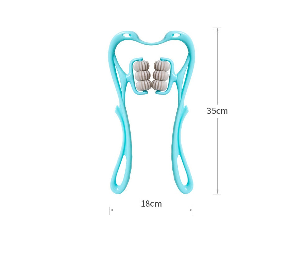 Multifunctional Manual Six-wheel Neck Massager Massage Relieve Roller Massage Tool - Horizon Good
