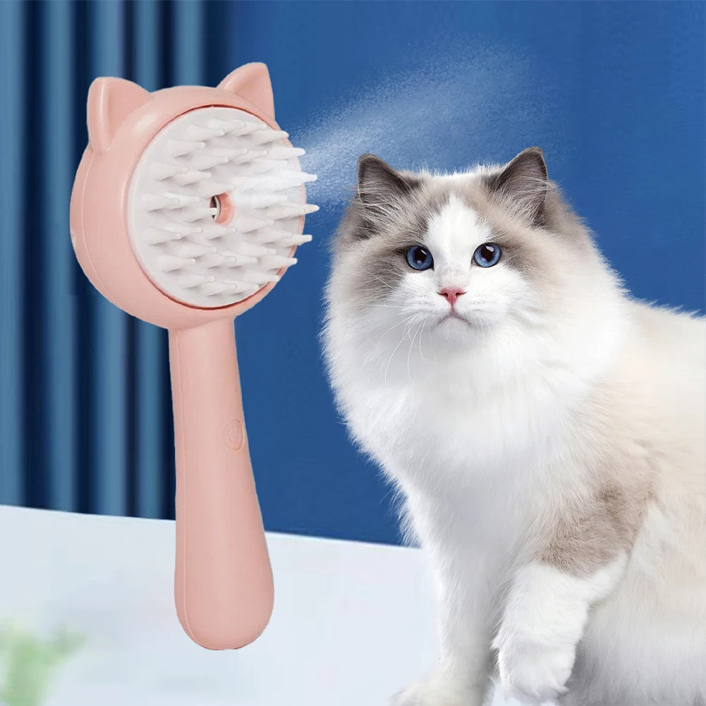 Hair Cleaning Brush With Mist Multifunctional Cat Grooming Brush Rechargeable Self Cleaning Slicker Brush For Pets Dogs & Catsb Pet Products - Horizon Good